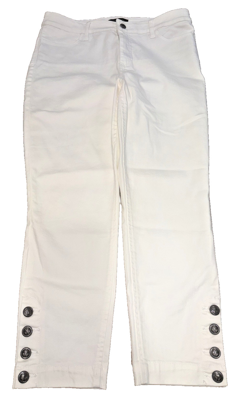 Talbots White Flawless Five Pocket Crop Jeans Petite 12P